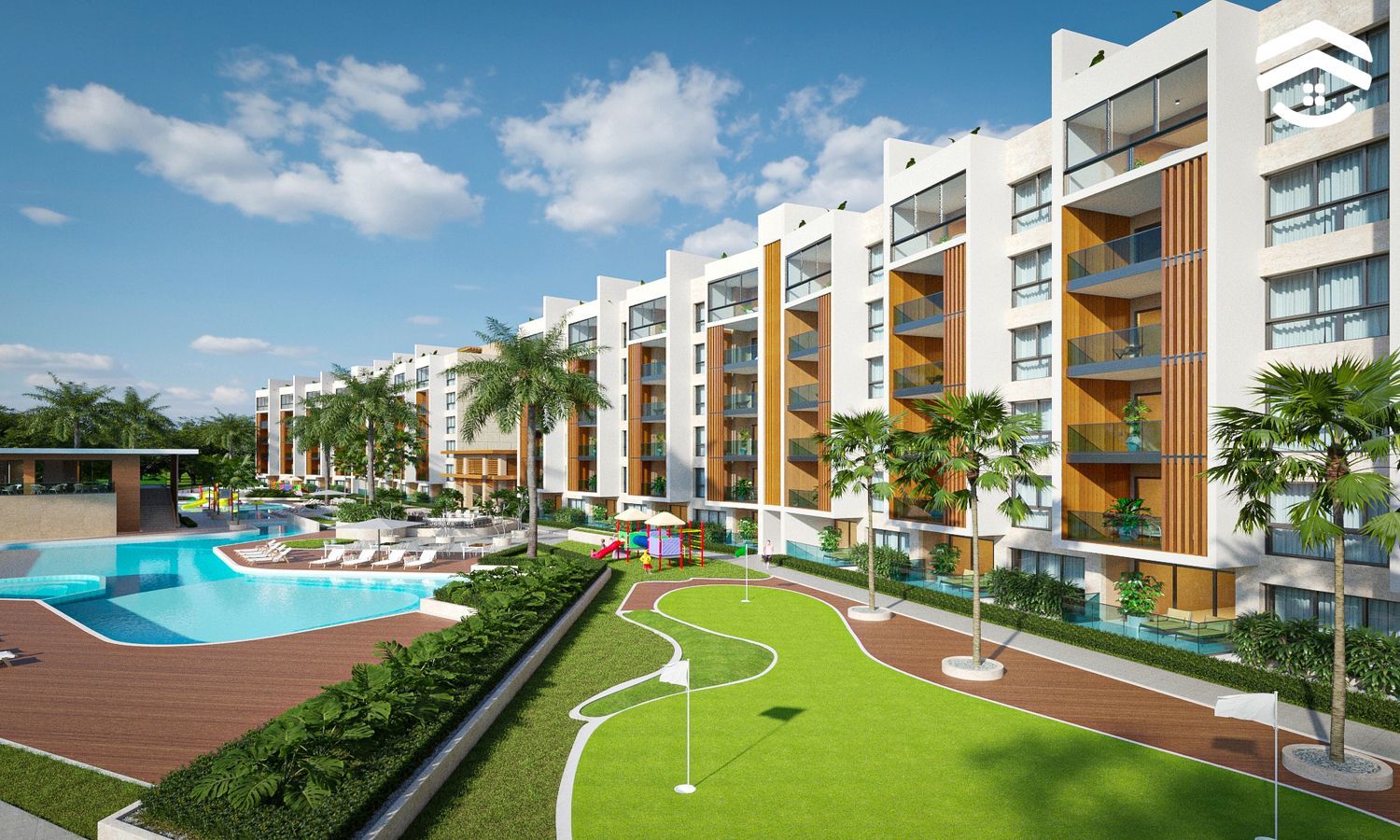 Luxurious golf view in Cap Cana