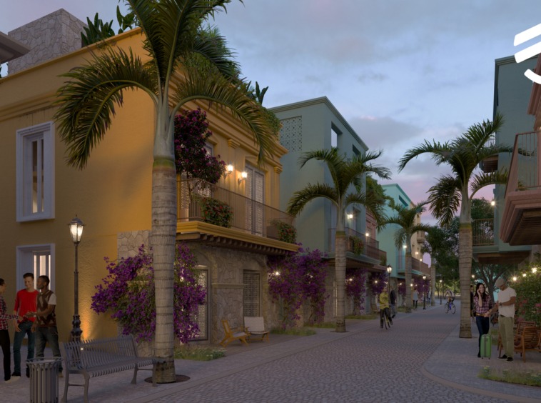 Typical Caribbean Village in Punta Cana