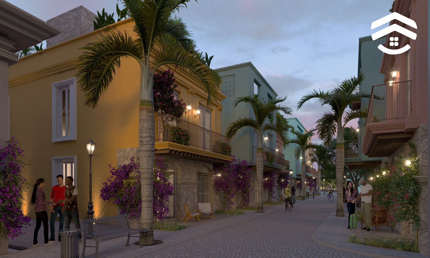 Typical Caribbean Village in Punta Cana