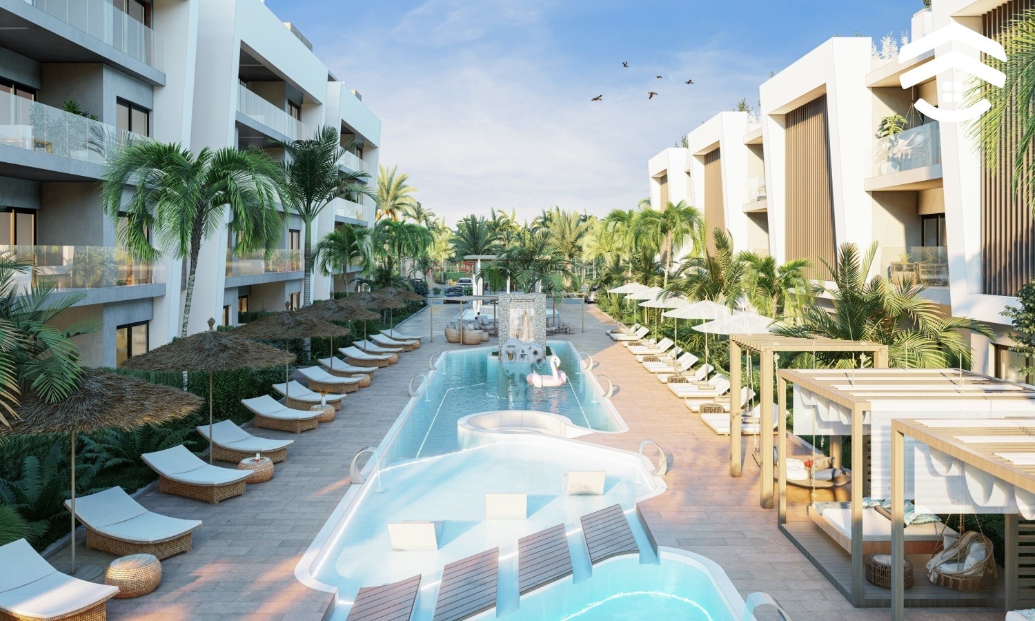 Relax lifestyle in white sands